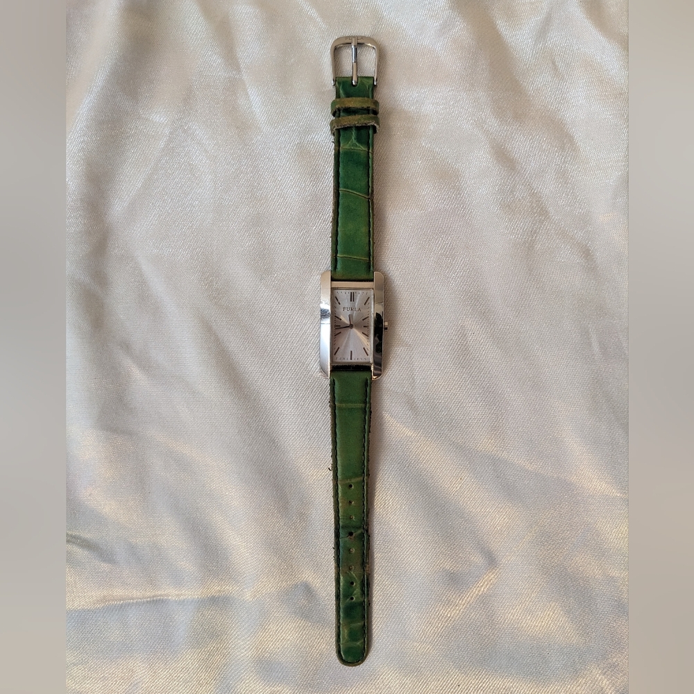 Furla "Tank" Style Leather Watch